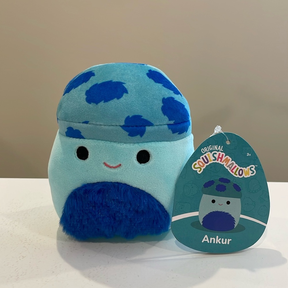NWT 5” Ankur the Blue Mushroom Squishmallow